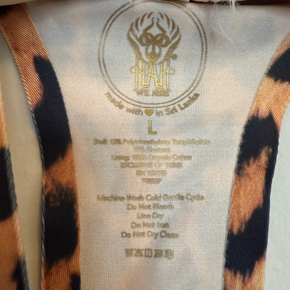 We Are Hah Eco Straight Up Bodysuit in Lanka Leopard Print - Picture 4 of 6